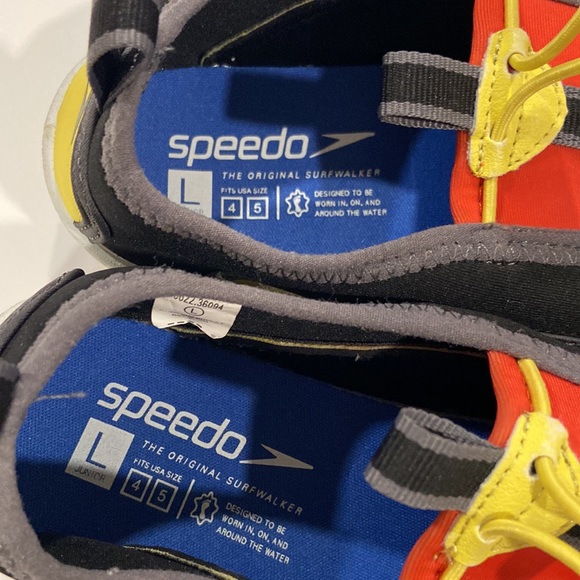 Speedo Junior Surf Walker Water Shoes - Black Orange size Junior Large (4-5) - Picture 4 of 7